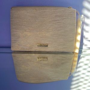 BVLGARI Gold Pouch Makeup Cosmetics Travel Tassel